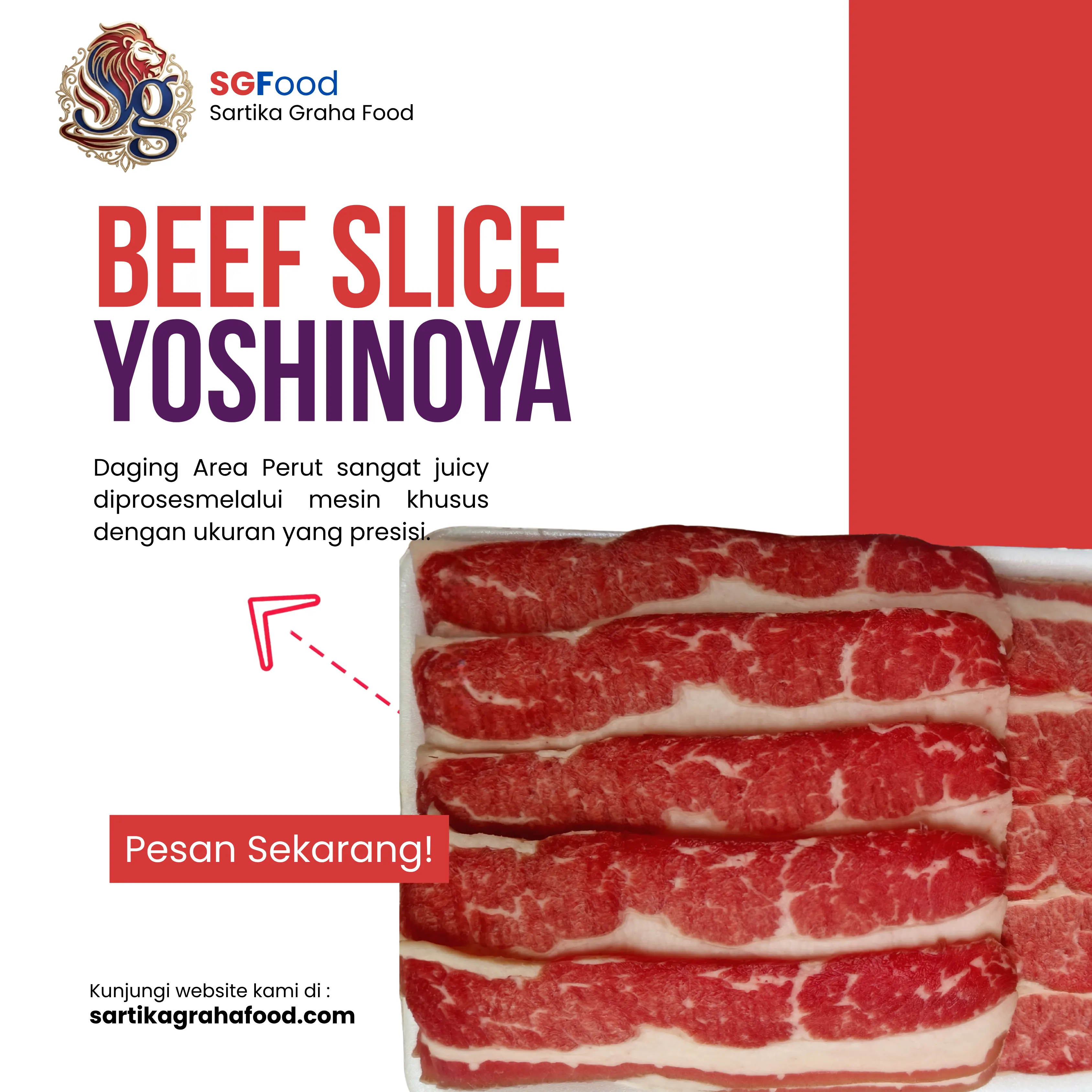 Produk SGFood sebagai background halaman
